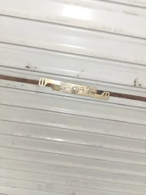 Lock Installed - Double-door shutter lock